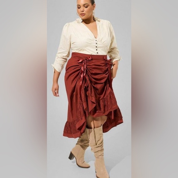 torrid Dresses & Skirts - NWT Torrid Halloween Steampunk/Barmaid poplin cosplay dress size 3X